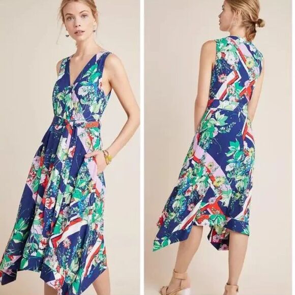 Anthropologie Spirited Midi Dress.  Size 10P - Picture 3 of 8